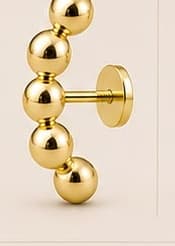 Ball Stud Earrings — worn