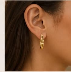 Eyelet Hoop Earrings — worn